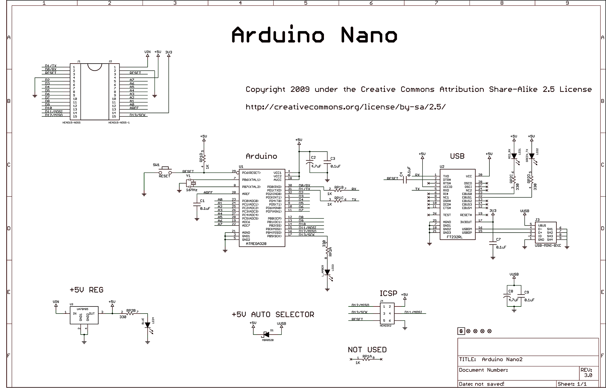 arduino nano schematic crystal or resonator